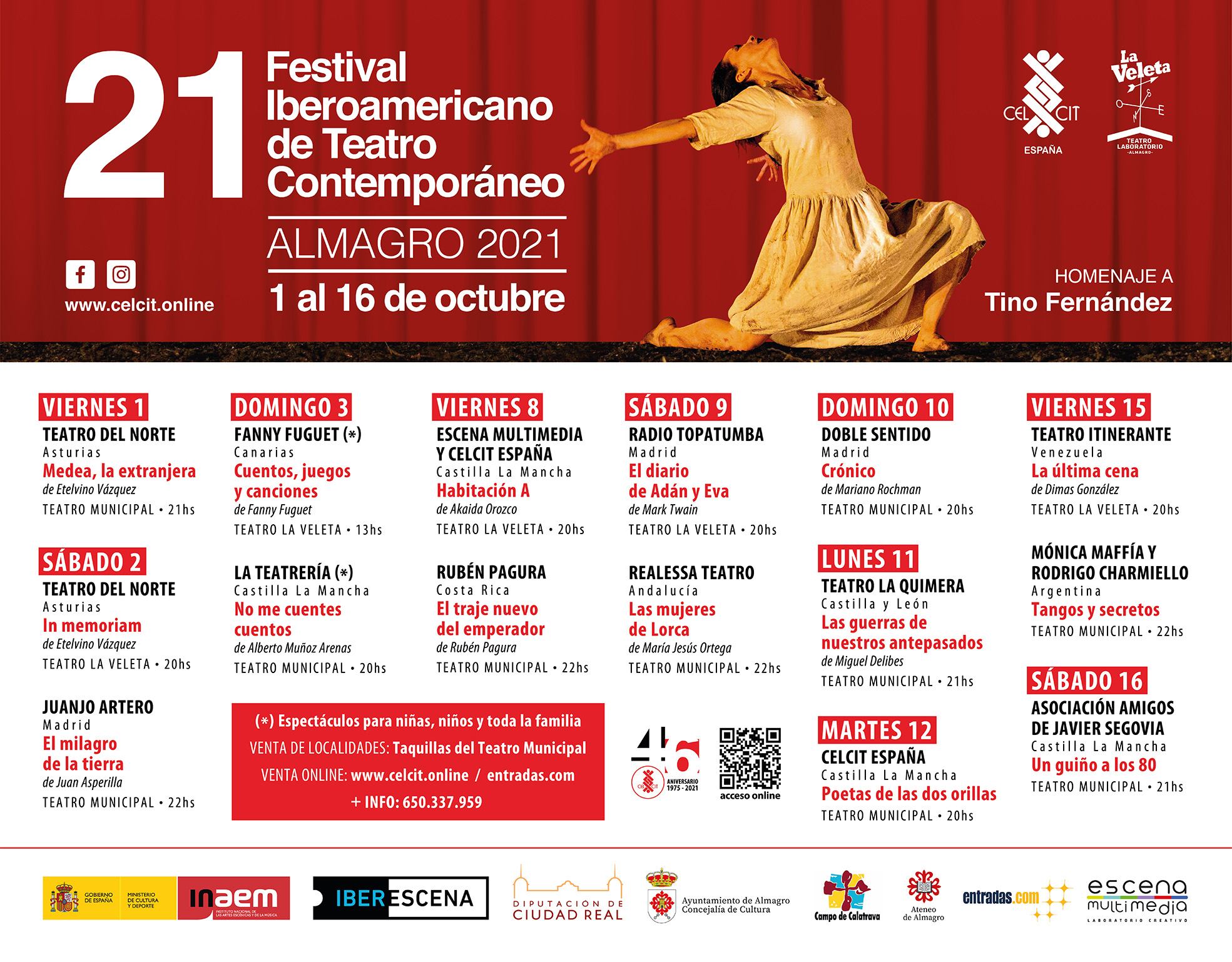 La presencialidad vuelve al 21º Festival Iberoamericano de Teatro